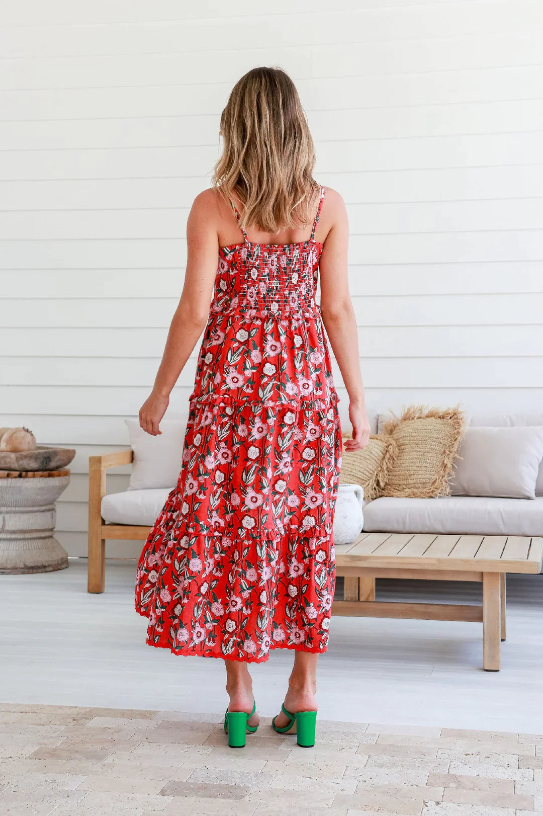 Red Floral Maxi Dress