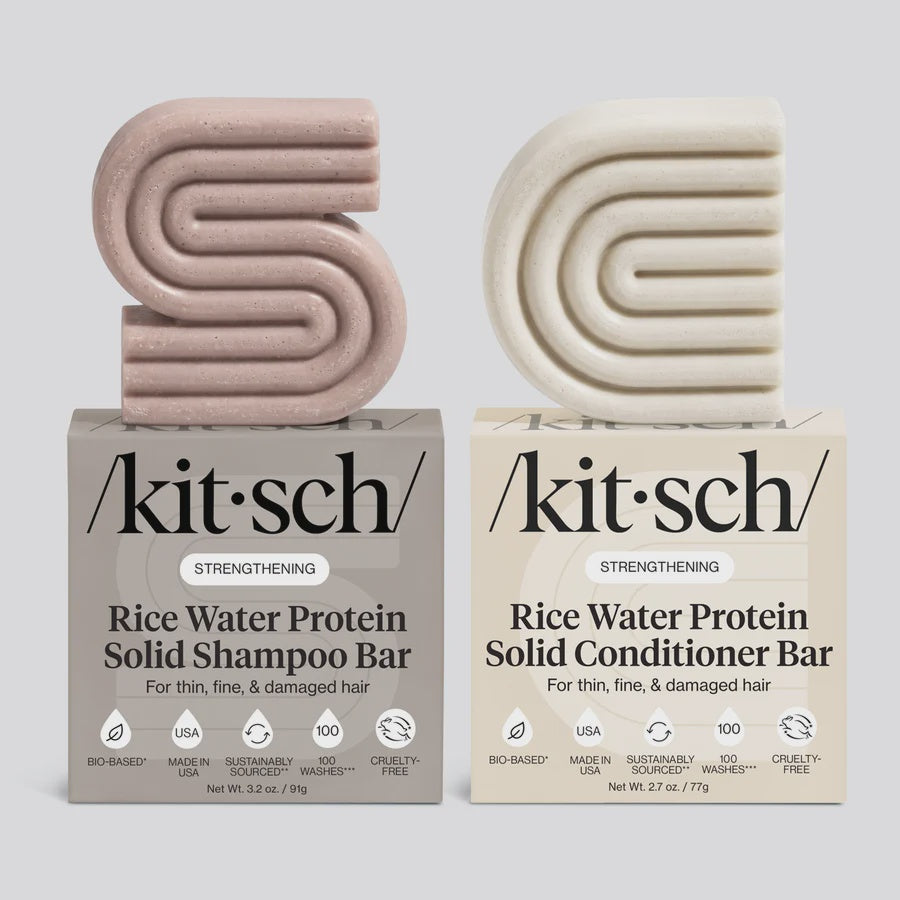 Rice Water Shampoo &amp; Conditioner Bar Combo for Hair Growth