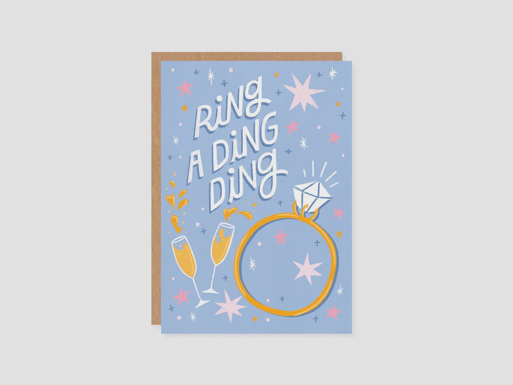 Ring a Ding Wedding Greeting Card