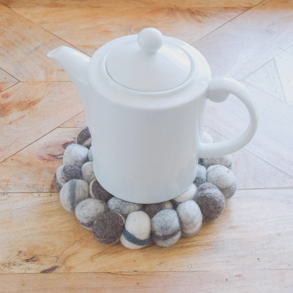 River Pebbles Felt Trivet