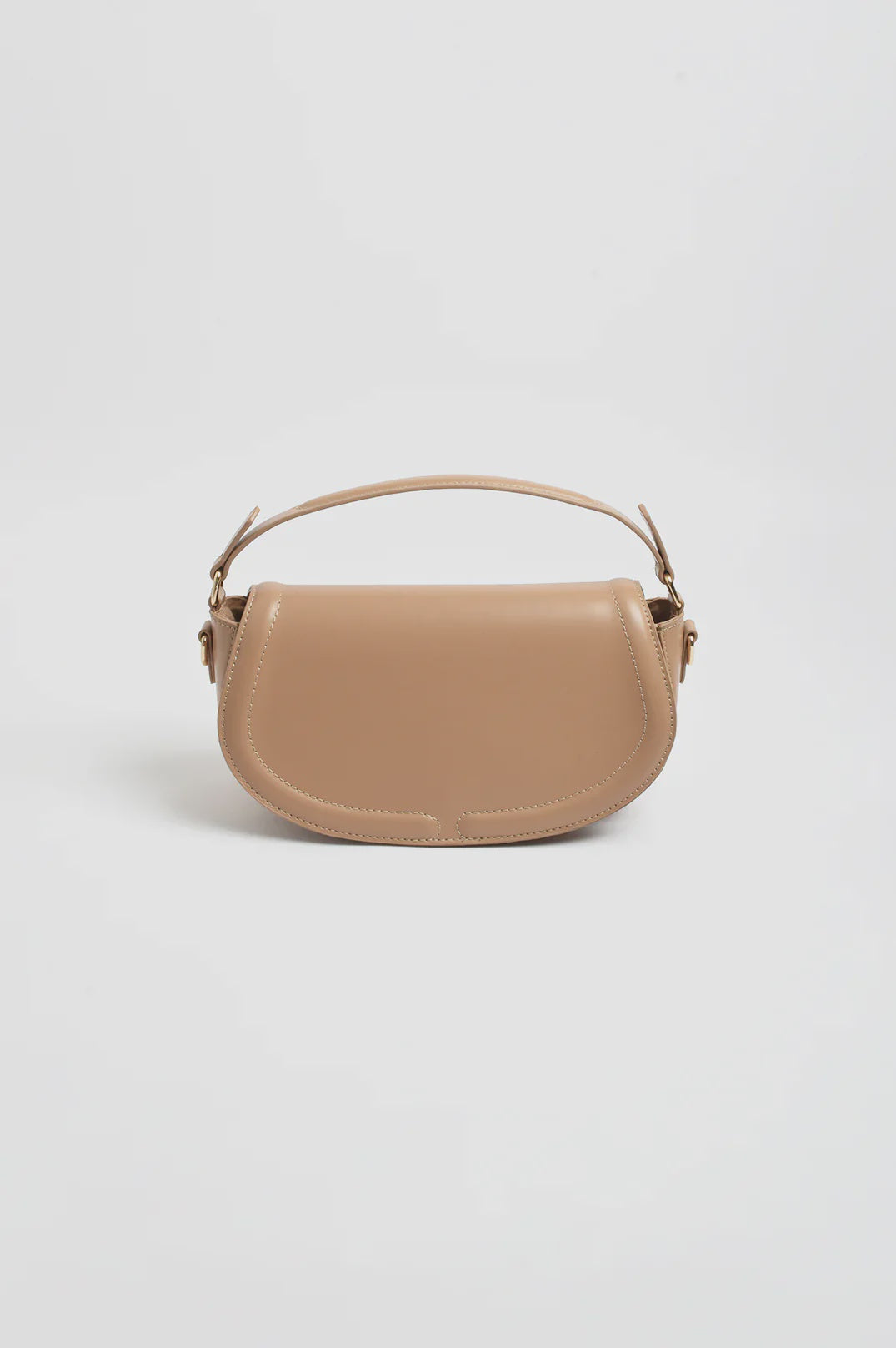 Rosalie Rounded Foldover Small Bag - Camel