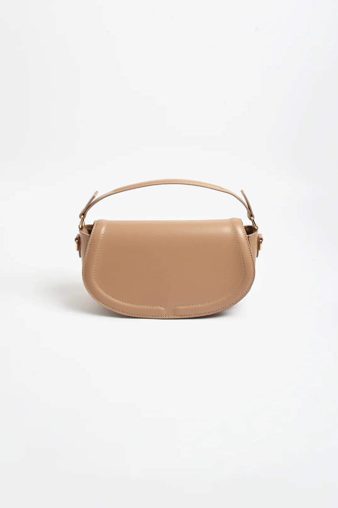 Rosalie Rounded Foldover Small Bag - Camel