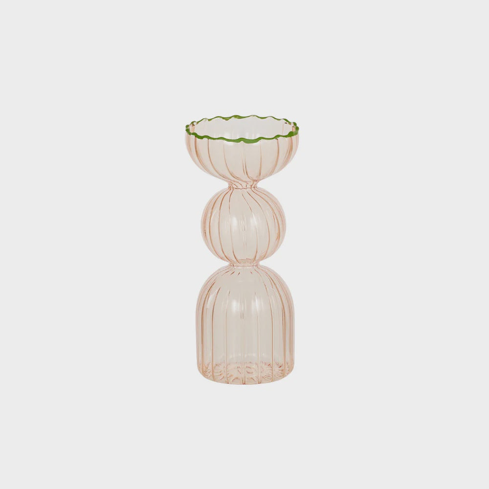 Rosie Glass Vase Pink//Green