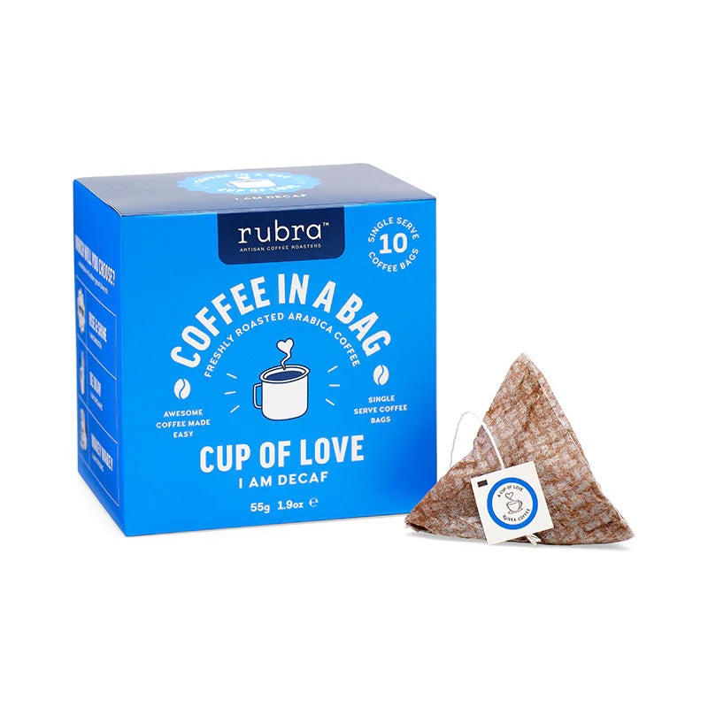 Rubra Cup of Love (Decaf) Coffee Bags