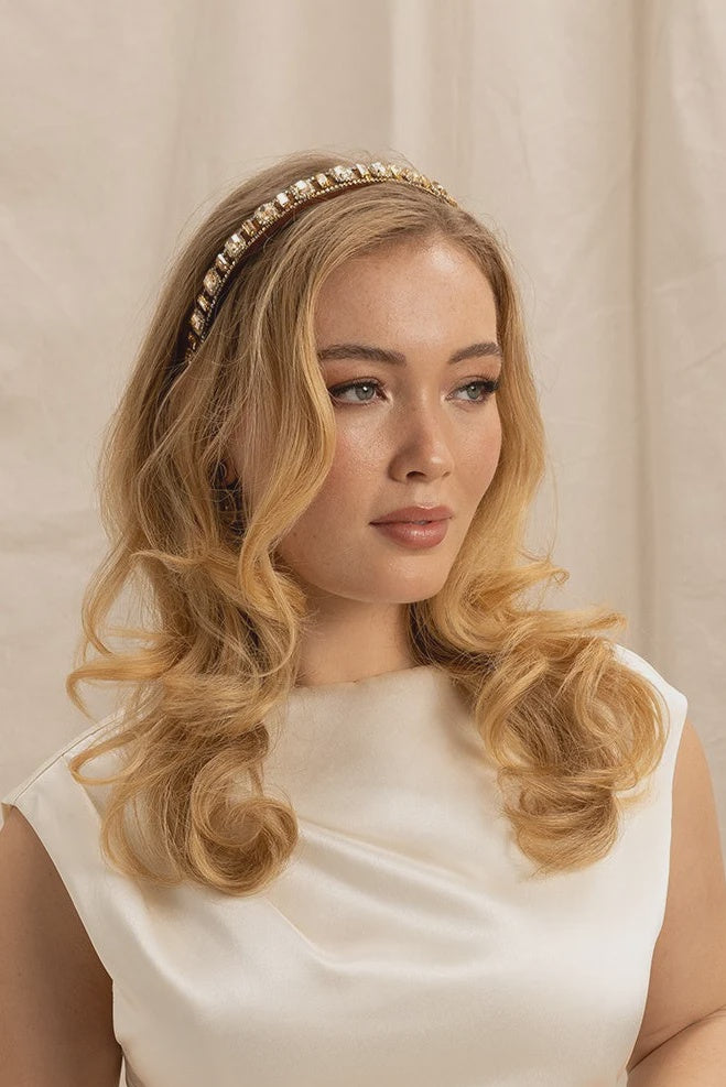 Sabine Headband - Gold Brown