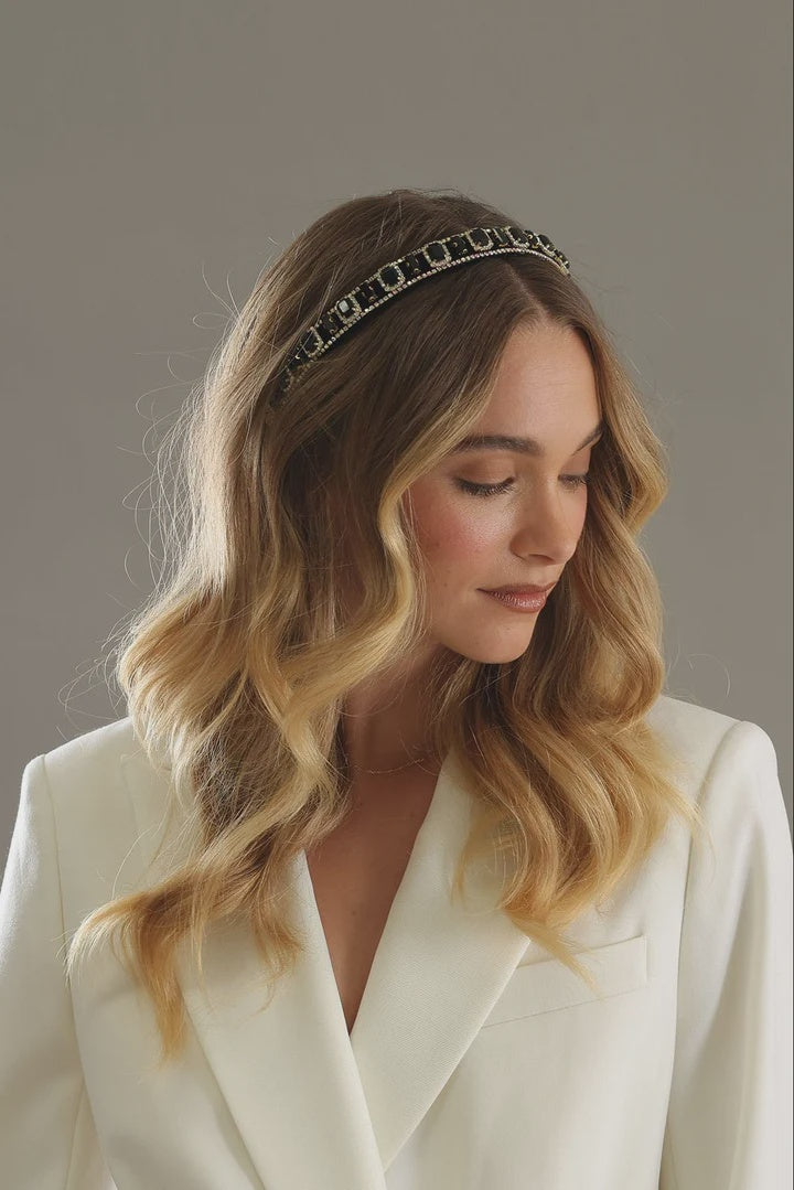 Sabine Headband - Black Gold