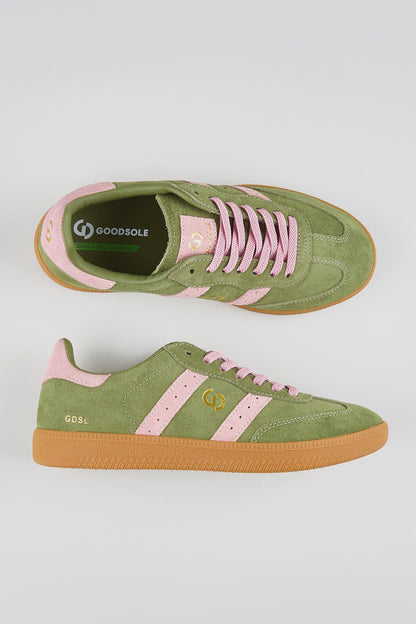 2001 Parallel Sneaker - Sage/Pink Suede