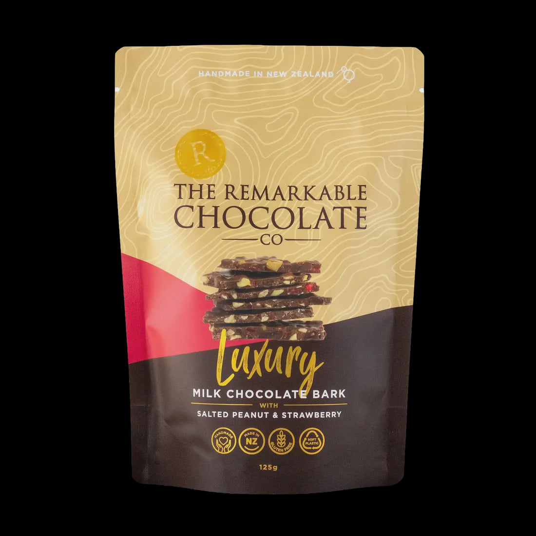 Remarkable Chocolate Bark - Salted Peanut &amp; Strawberry 125g