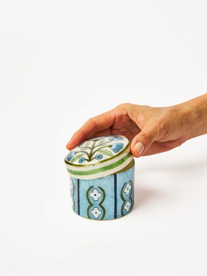 Samira Short Box Blue Flower