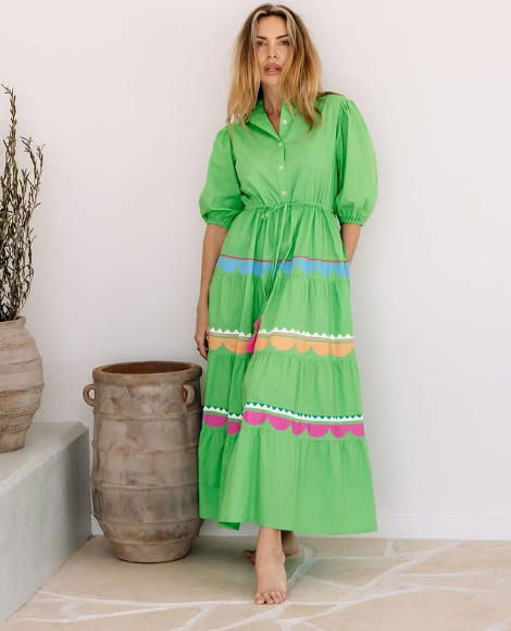 Santorini Embroidered Maxi Dress