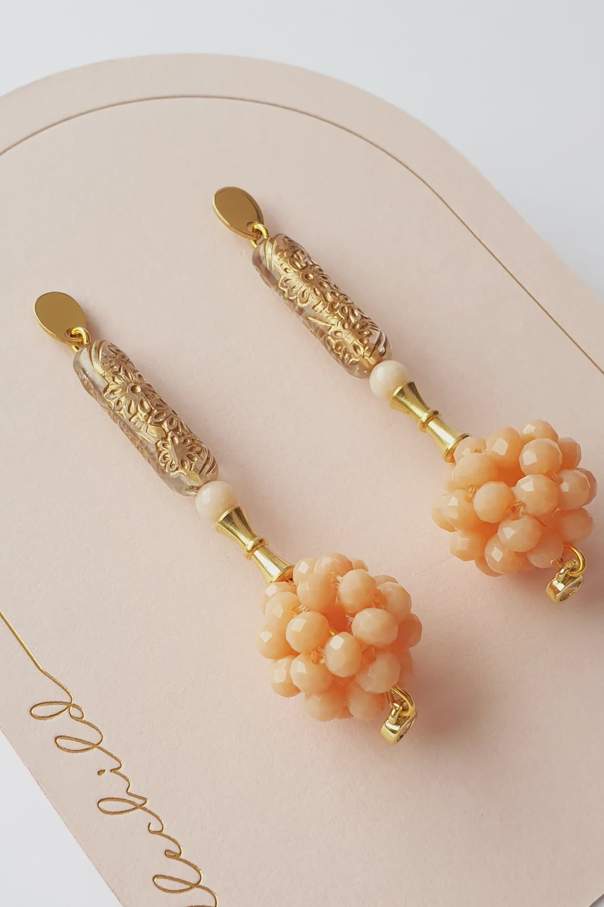 Sapera Earrings - Peach