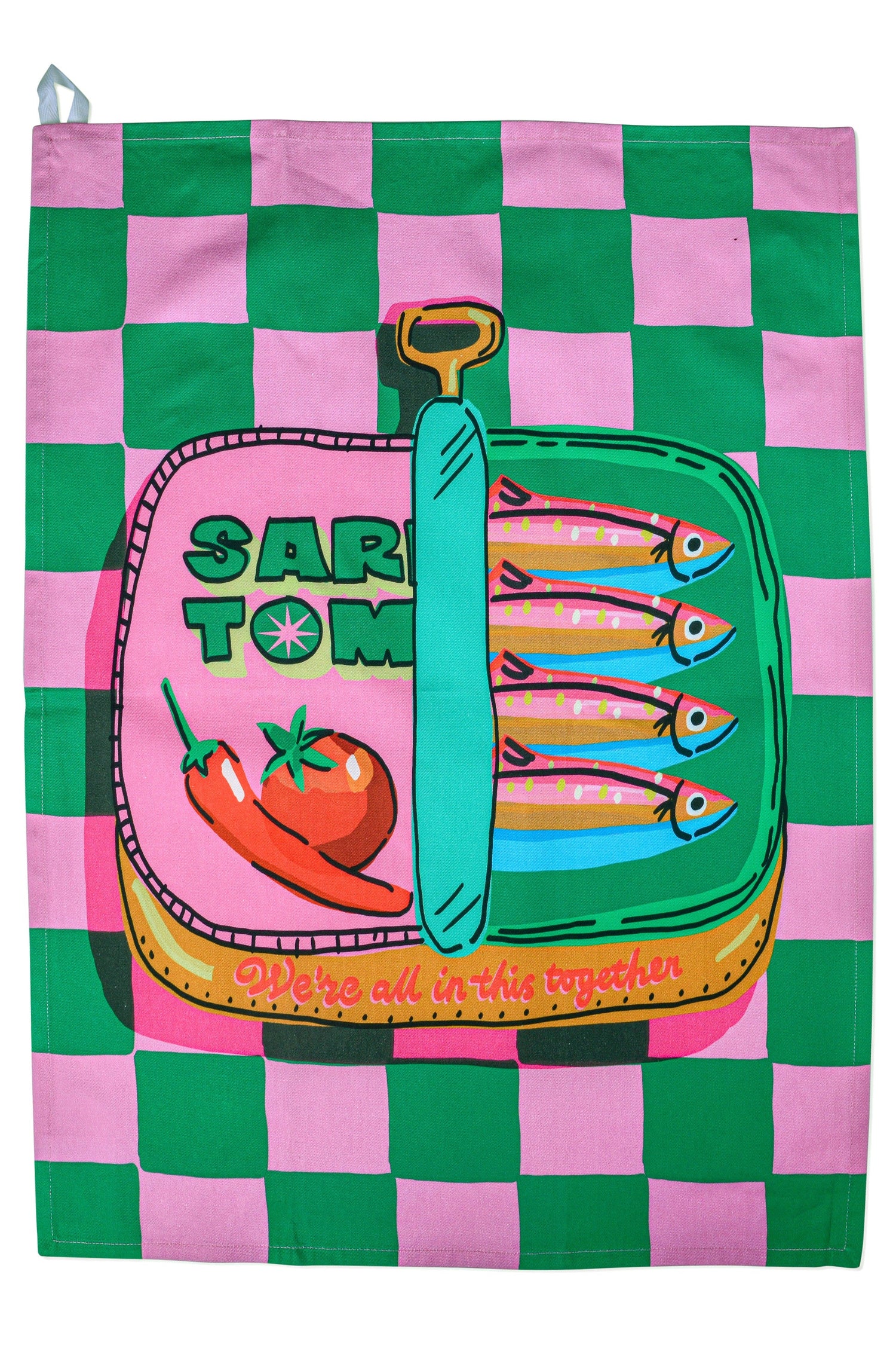 Sardines Tea Towel