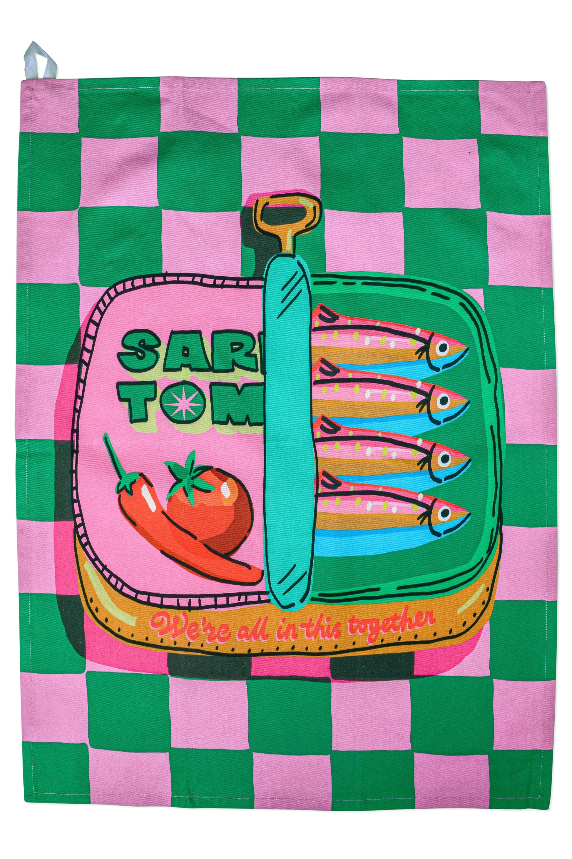 Sardines Tea Towel