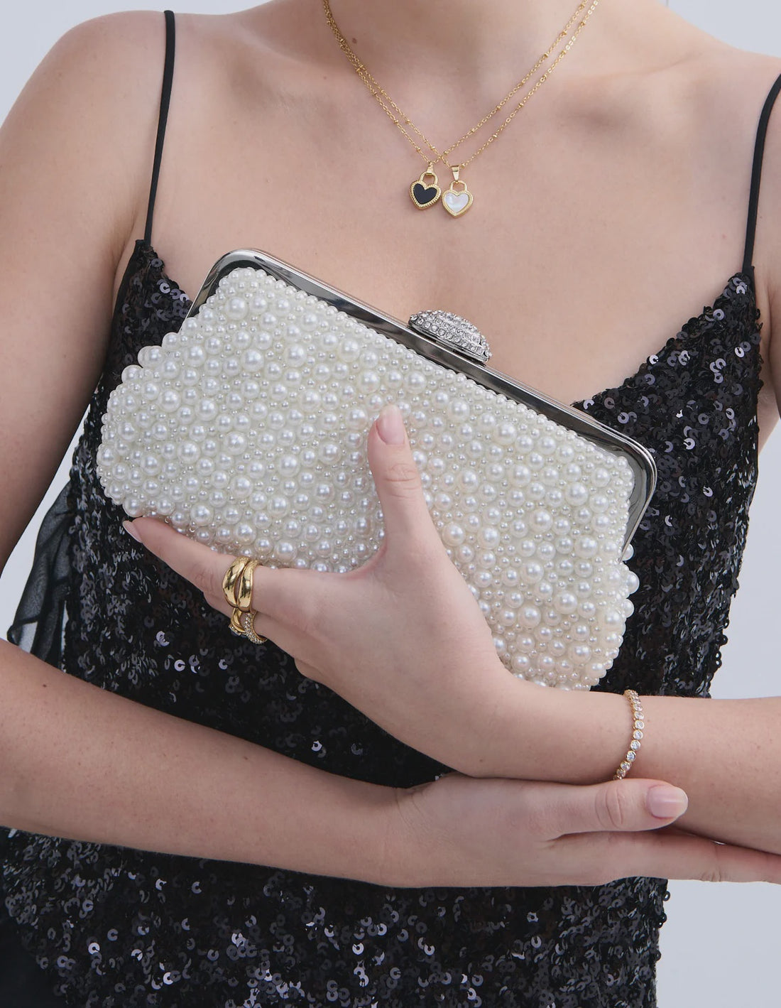 Sasha Pearl Clutch Bag