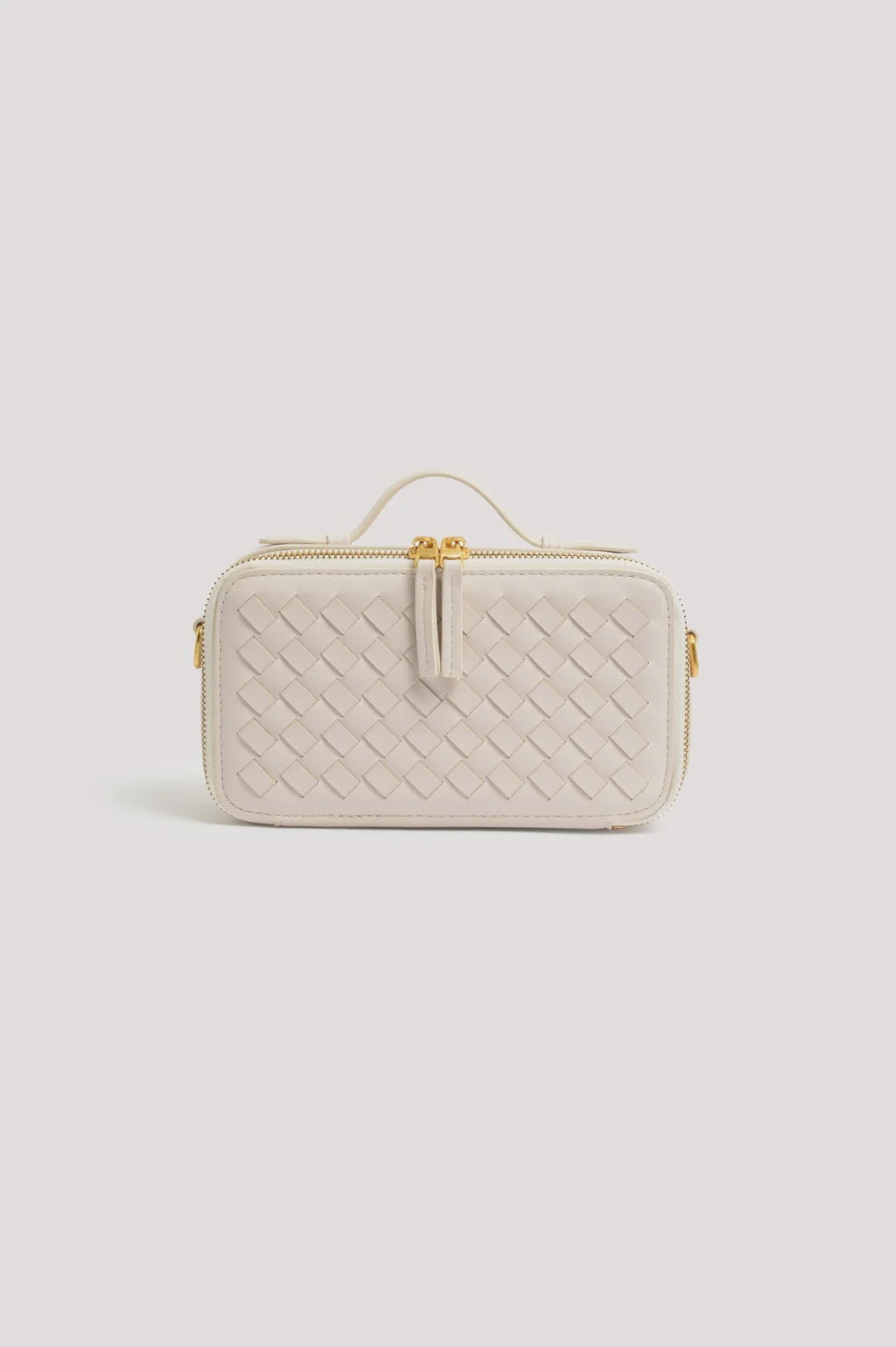 Sawyer Plaited Crossbody Bag - Stone