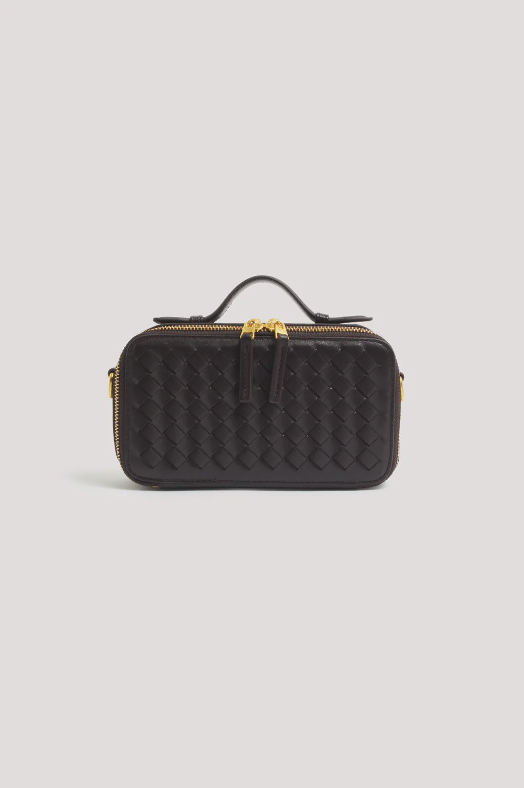 Sawyer Plaited Crossbody Bag - Chocolate
