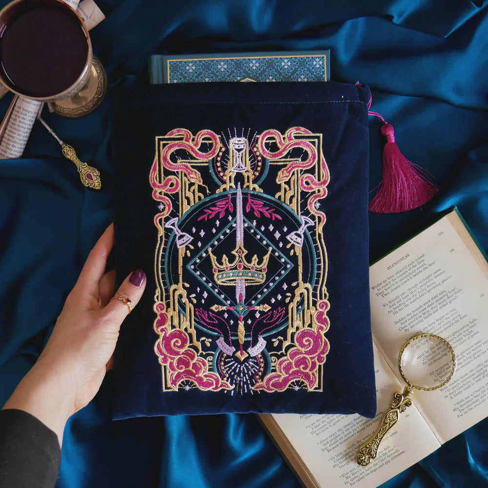 Book &amp; Ipad Sleeve - Serpents &amp; Swords Blue