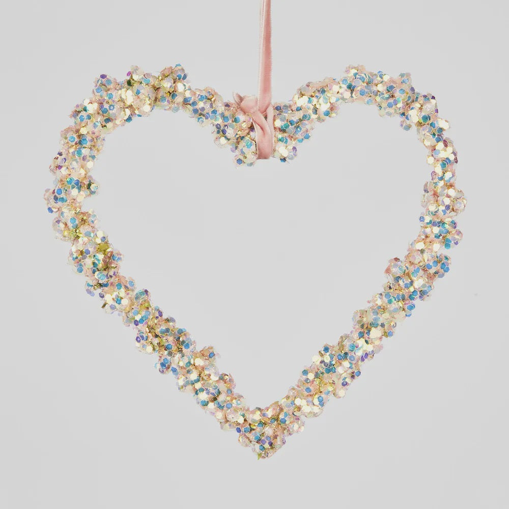 Shimmer Hanging Heart Decoration