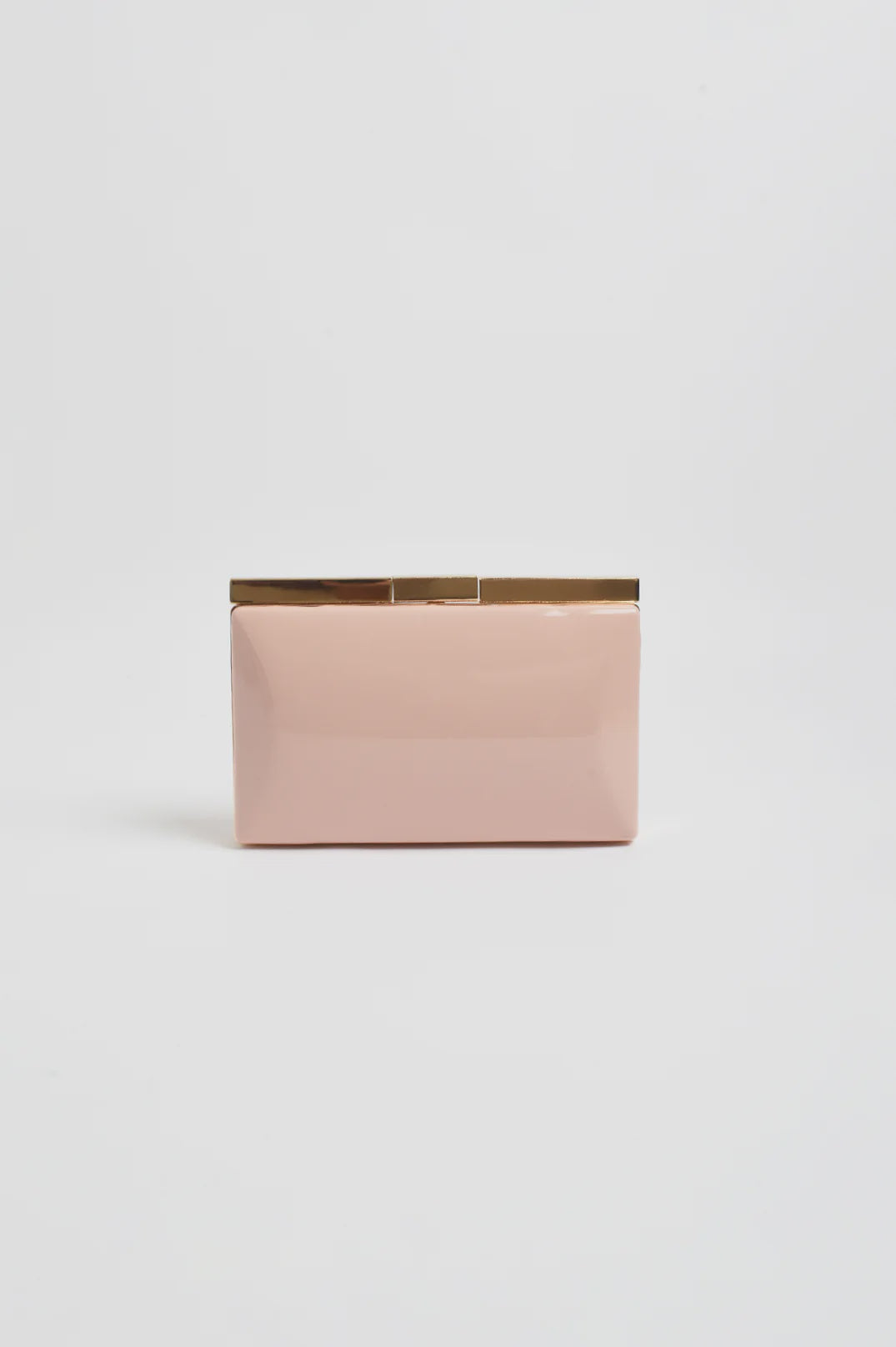 Simona Gloss Structured Clutch - Blush