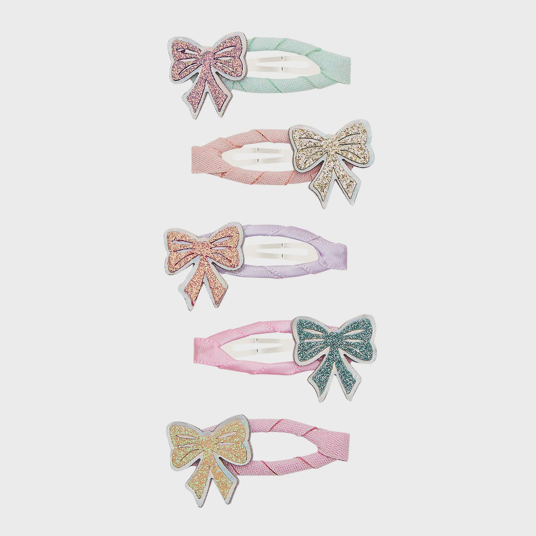 Sparkle Bow Mini Clic Clac Clips - Set of 4
