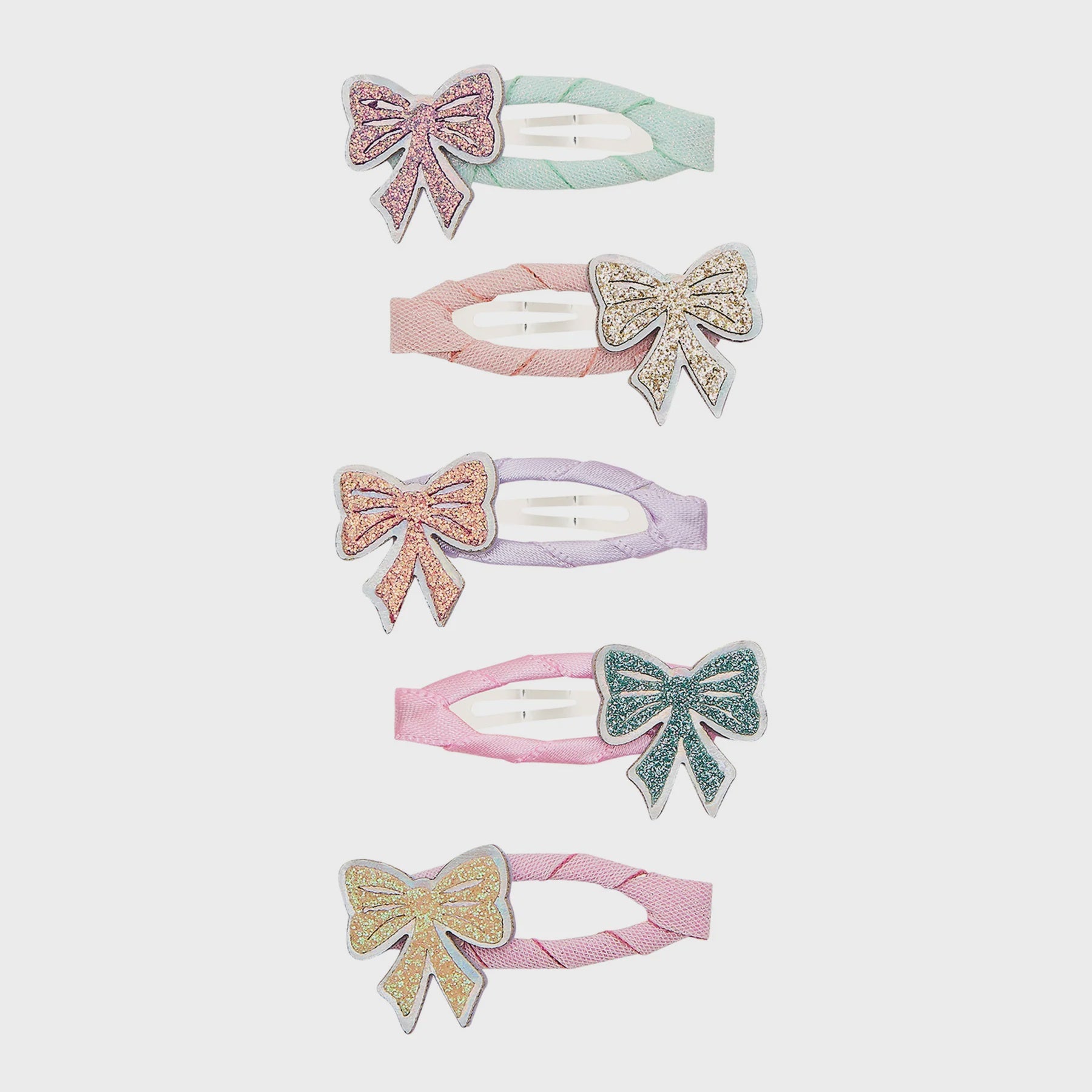 Sparkle Bow Mini Clic Clac Clips - Set of 4