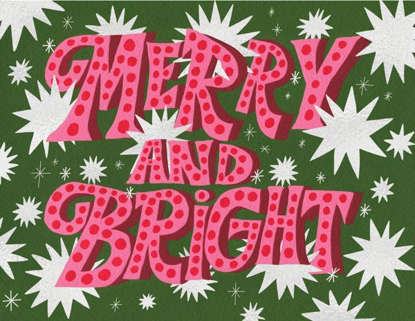 Sparkling Merry and Bright Greeting Card