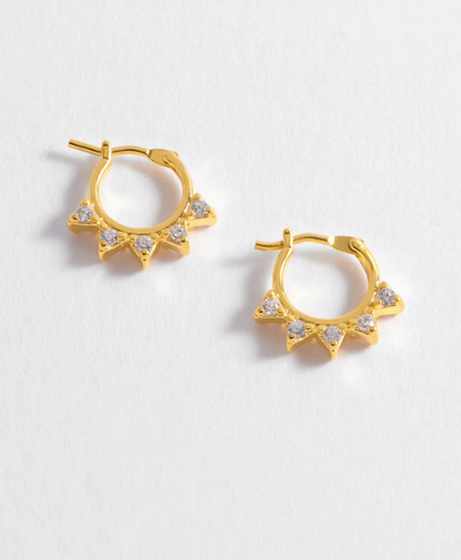 CZ Spike Hoop Earrings