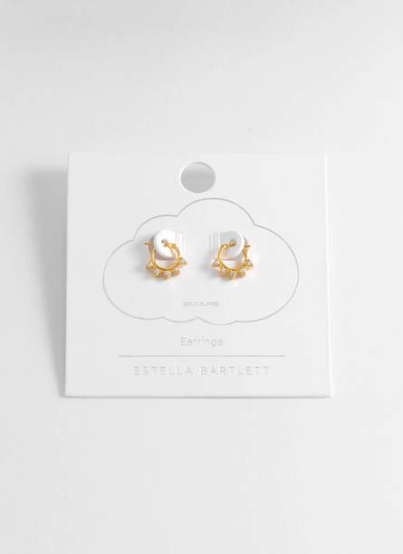 CZ Spike Hoop Earrings