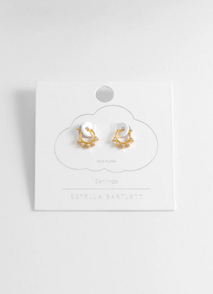 CZ Spike Hoop Earrings
