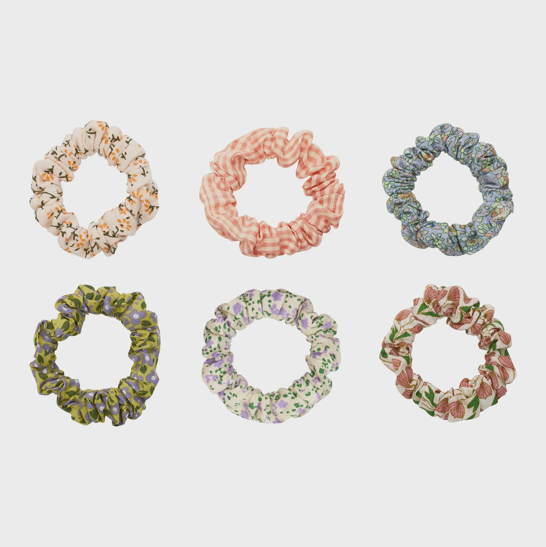Spring Floral Scrunchies - Pack of 6