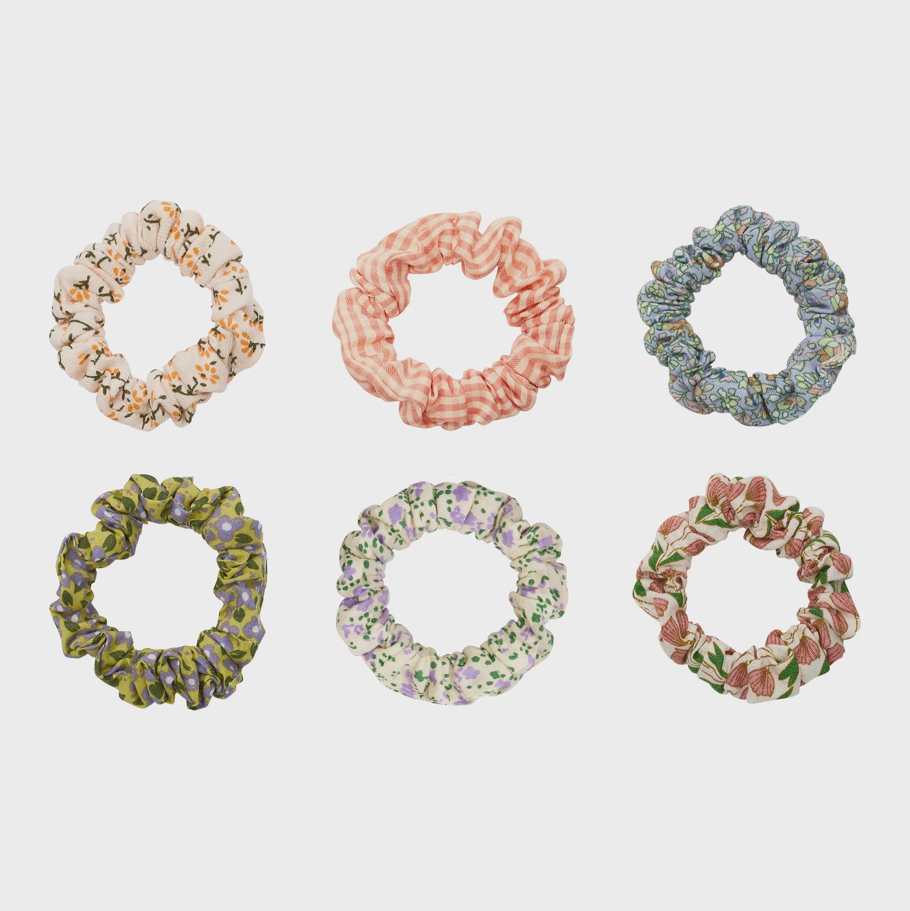Spring Floral Scrunchies - Pack of 6
