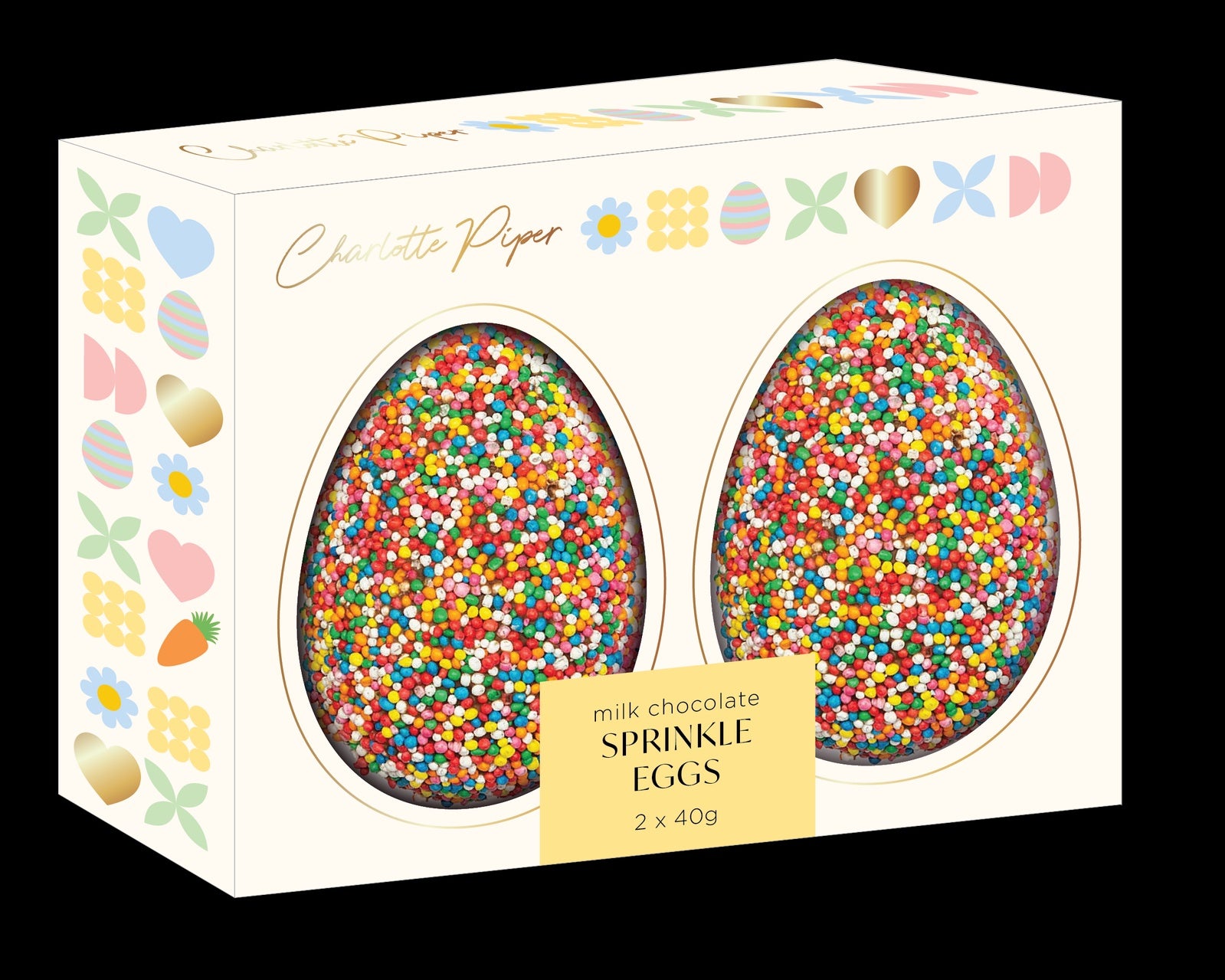 Small Hollow Sprinkle Eggs 40g each 2 Pack