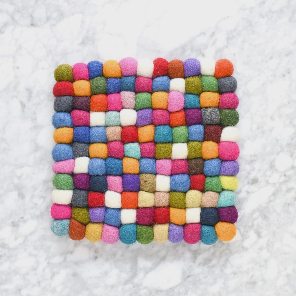 Colourful Square Felt Trivet