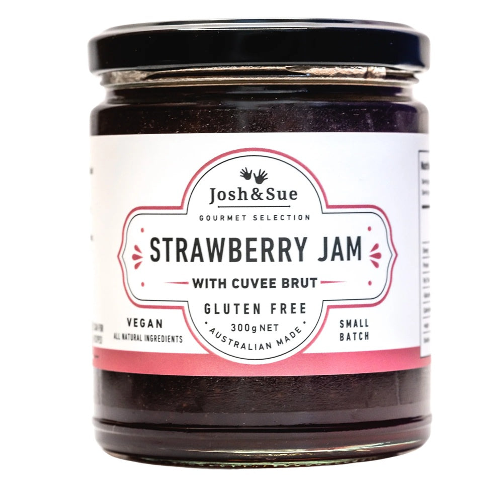 Josh and Sue Strawberry Jam with Cuvee Brut 300g