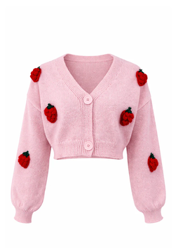Sweet Strawberry Cardigan