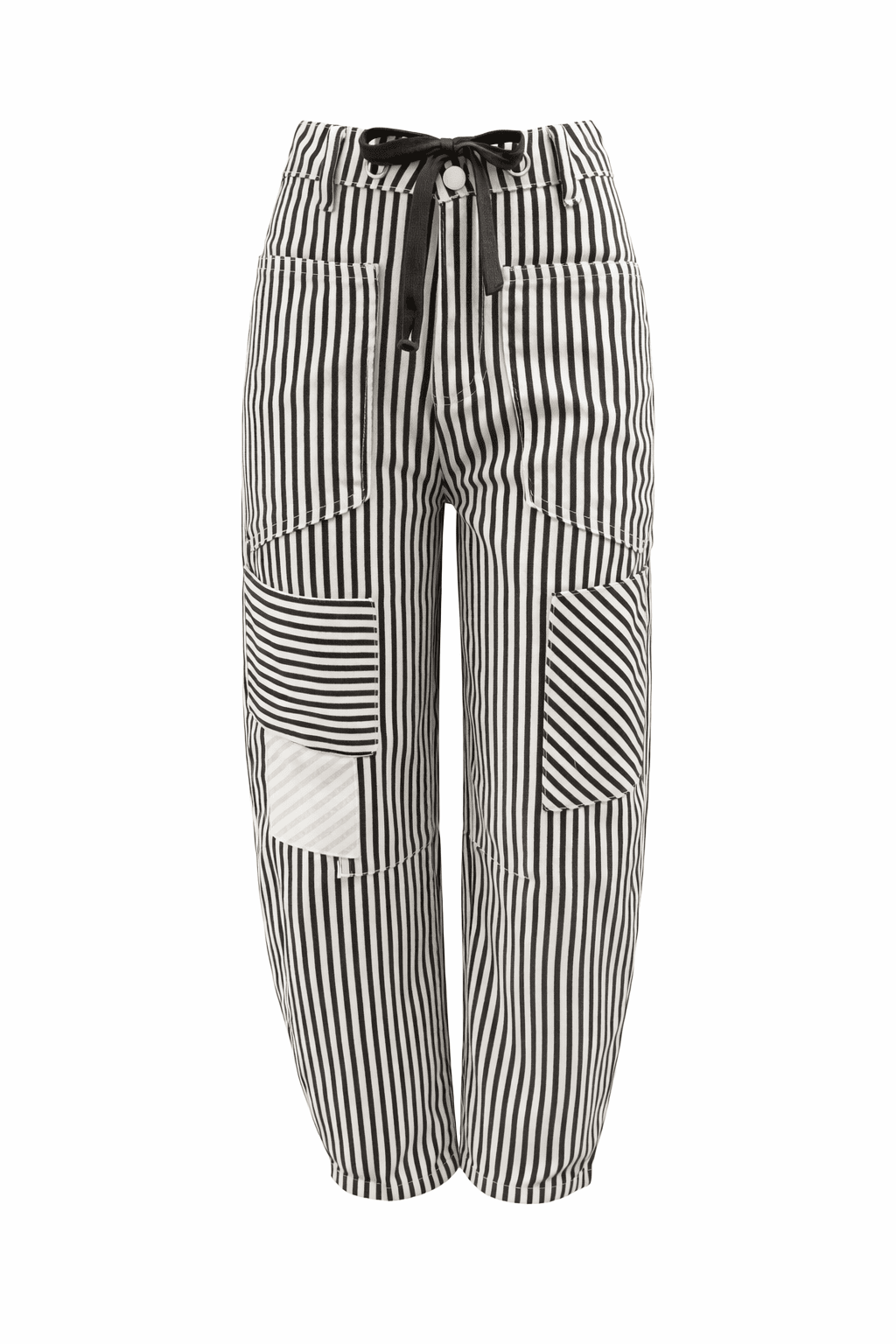 Chocolate Stripe Barrel Jeans