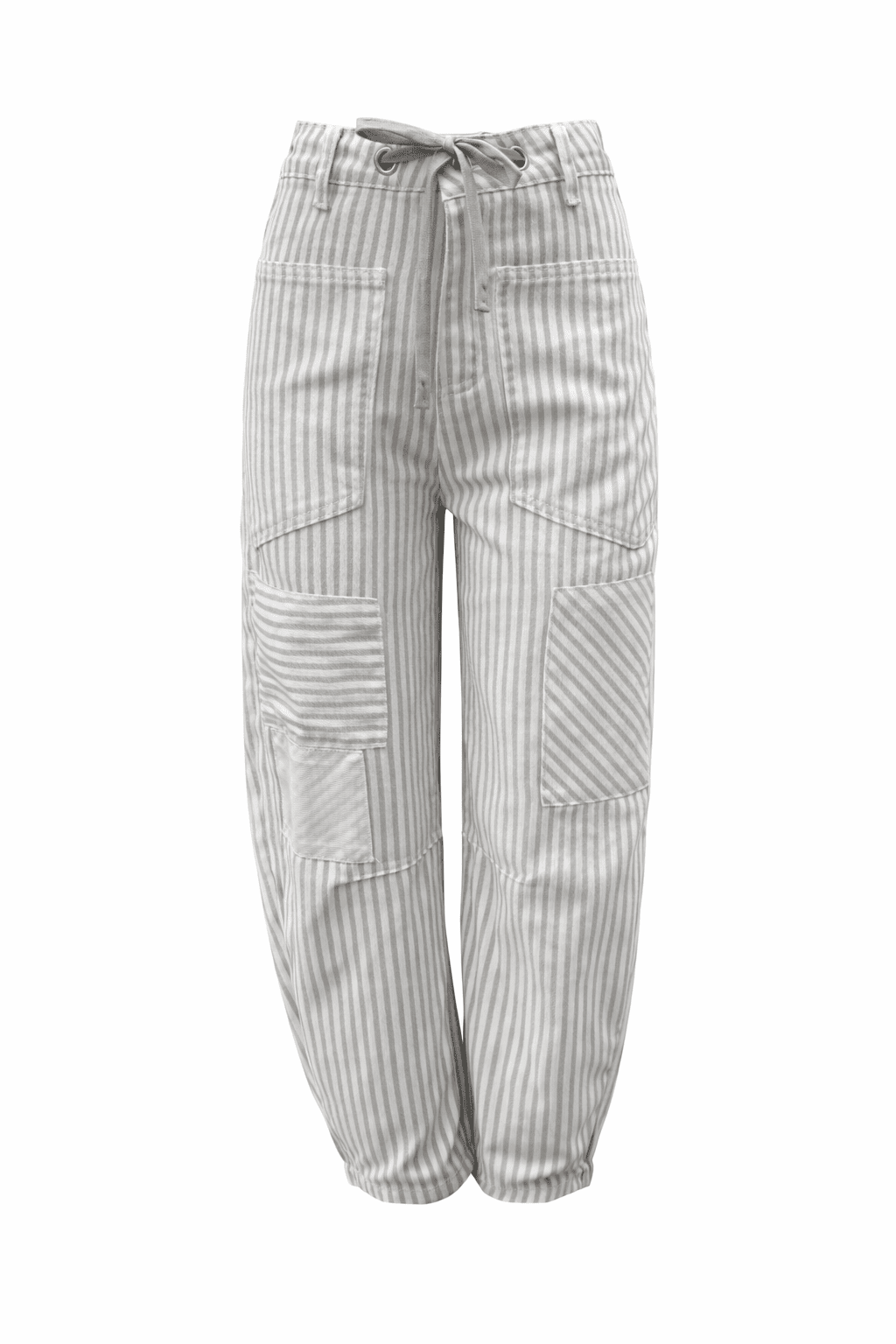 Chocolate Stripe Barrel Jeans
