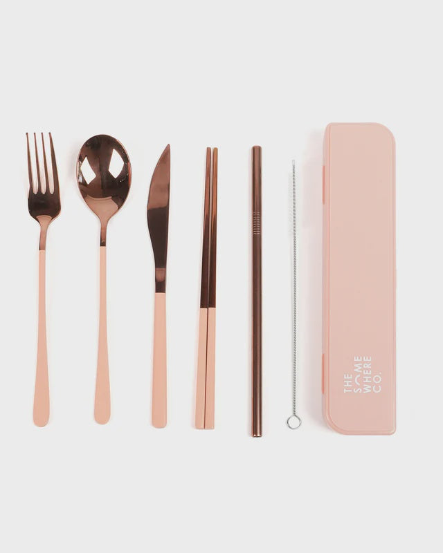 Take Me Away Cutlery Kit - Rose Gold &amp; Blush