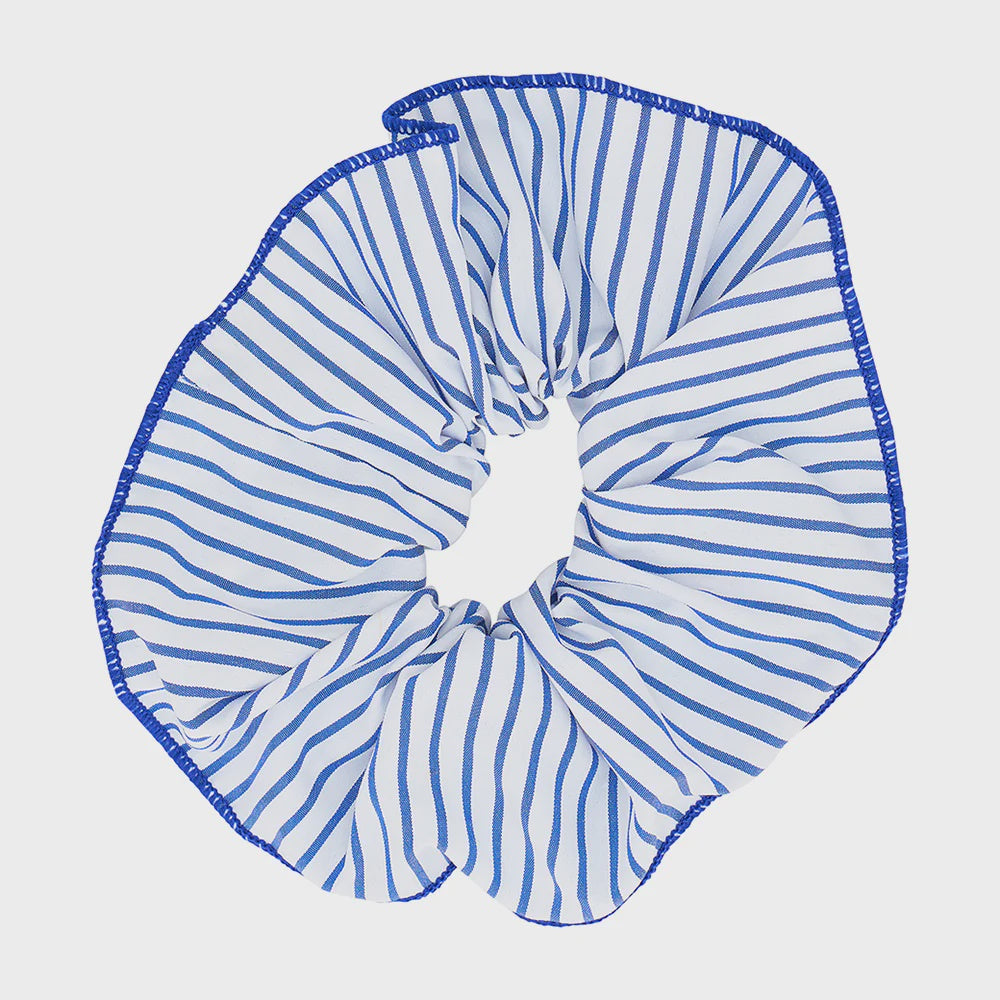 Annabel Trends Tamed Scrunchie - Blue Stripe