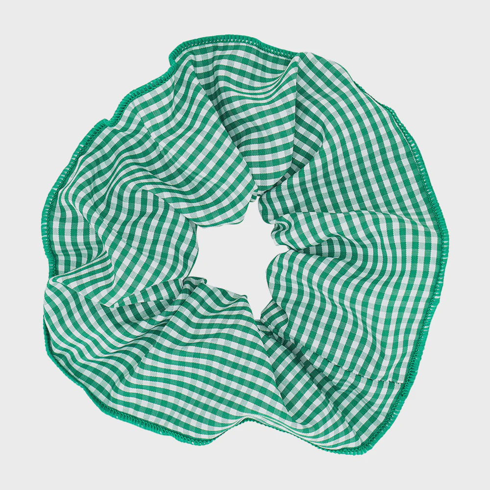 Annabel Trends Tamed Scrunchie - Green Gingham