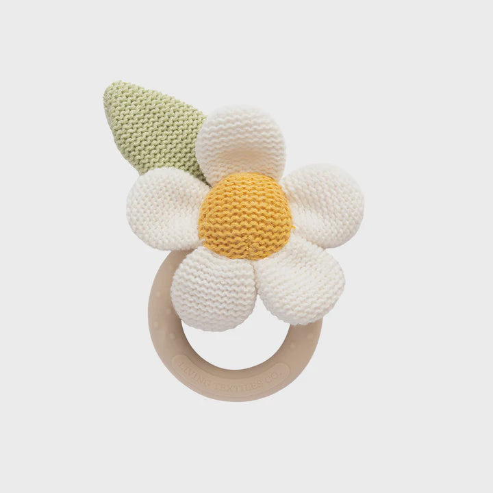 Daisy Teething Ring Rattle