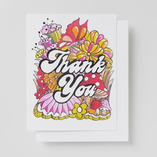 Thank You Floral Greeting Card