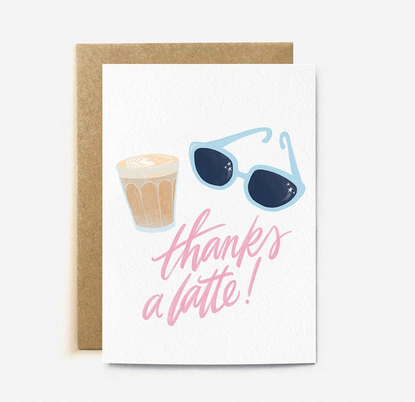 Thanks a Latte Greeting Card