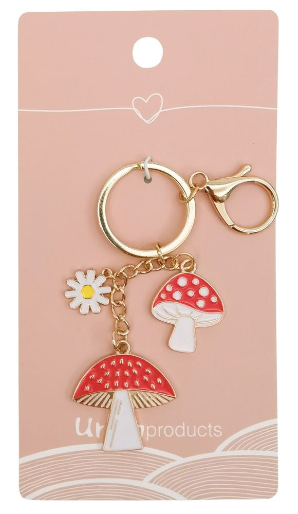 Toadstool Red Keyring