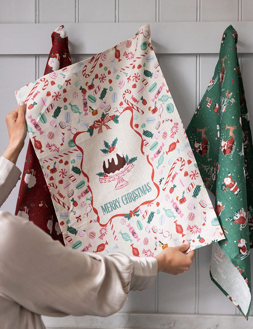 Christmas Treats Linen Tea Towel
