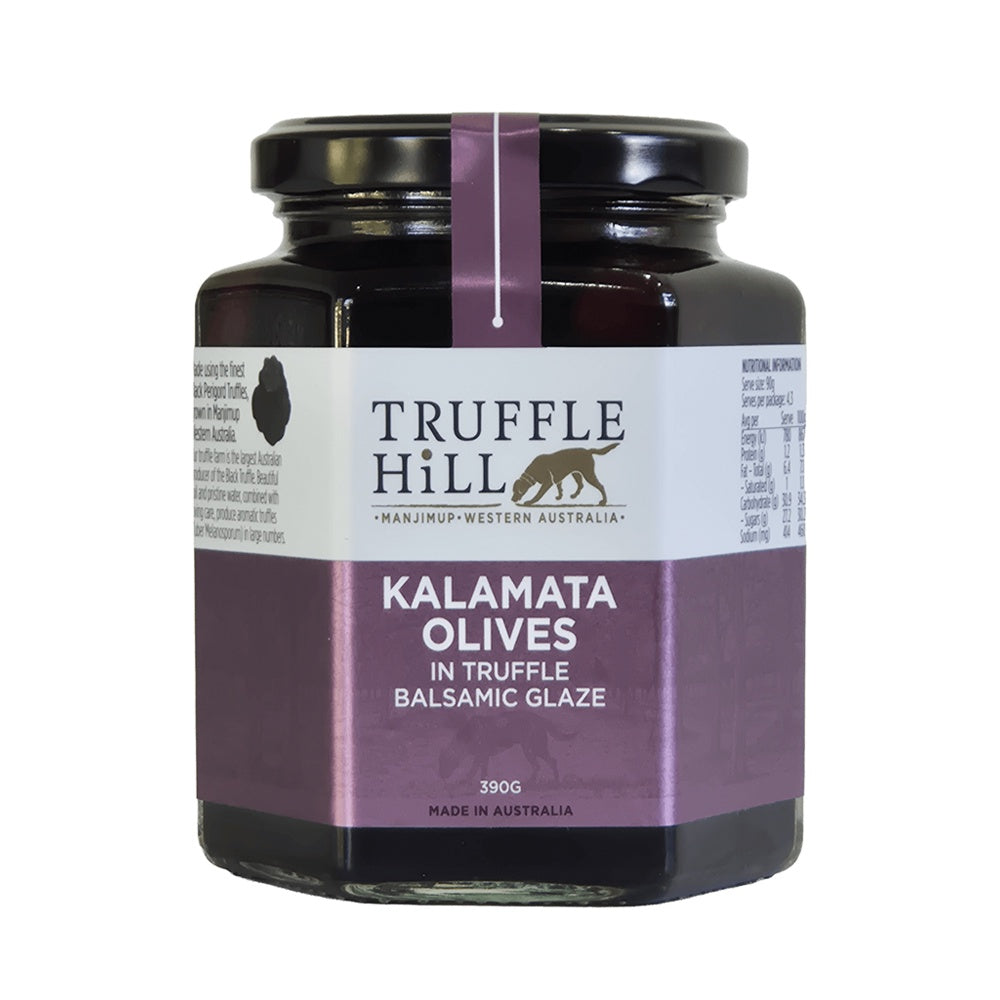 Truffle Hill Kalamata Olives in Truffle Balsamic Glaze 390g