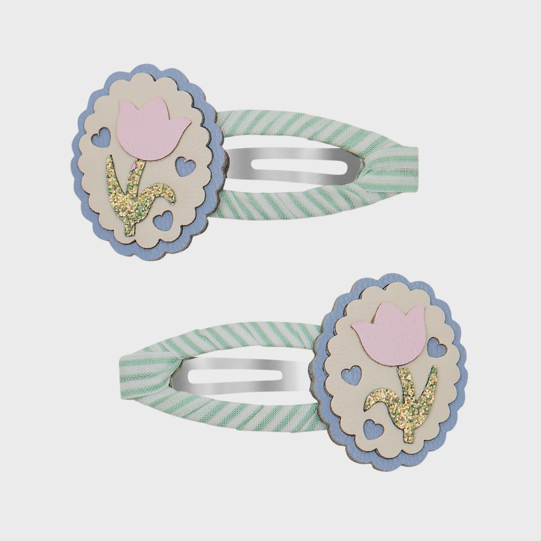 Scallop Framed Tulip Clic Clac Clips - Set of 2