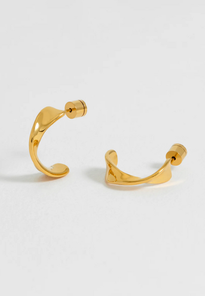 Twist Hoop Earrings - Gold