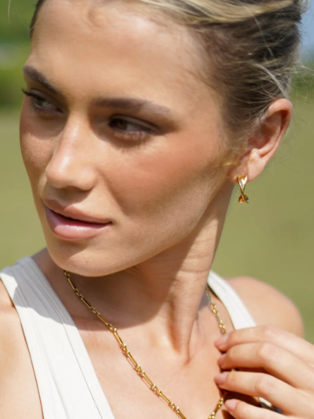 Twist Hoop Earrings - Gold