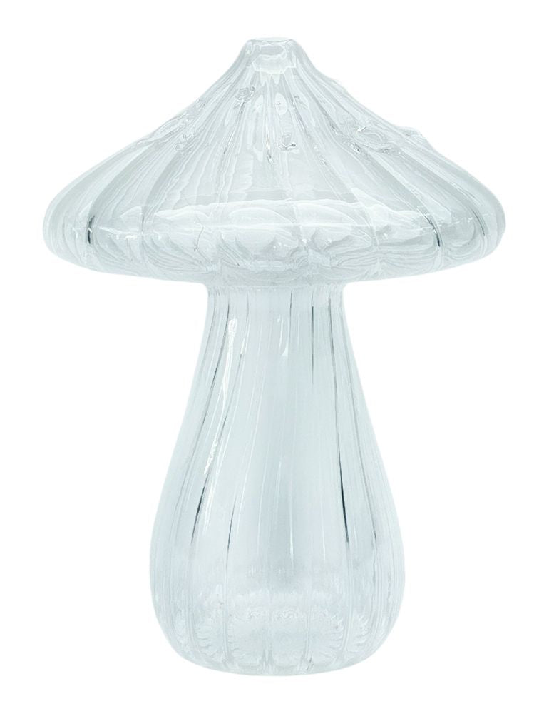 Toadstool Bud Vase Clear 12cm